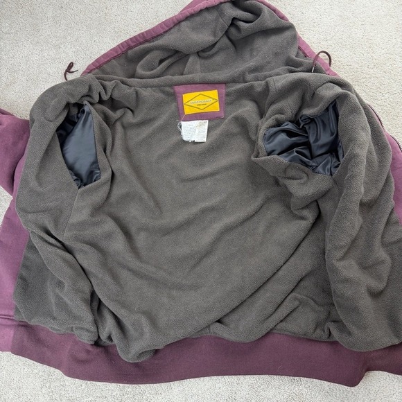 Diamondback Work Wear Men's Purple Fleece Lined Zip Up Hoodie Jacket XL - Picture 7 of 8